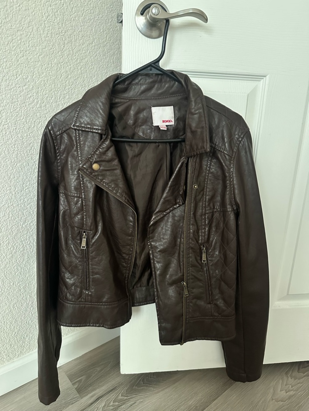 BONGO Brown Faux Leather Jacket